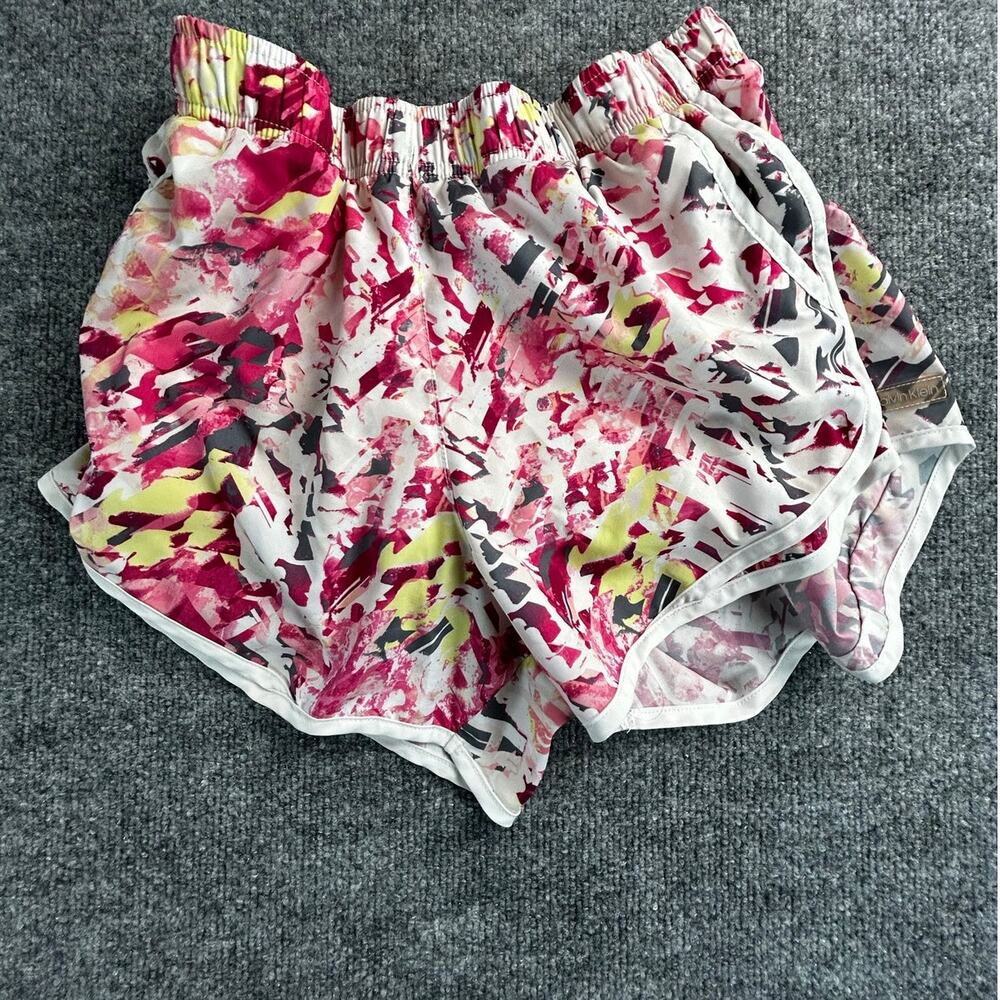 Calvin Klein Women’s Medium Pink Abstract Print Athletic Running Shorts